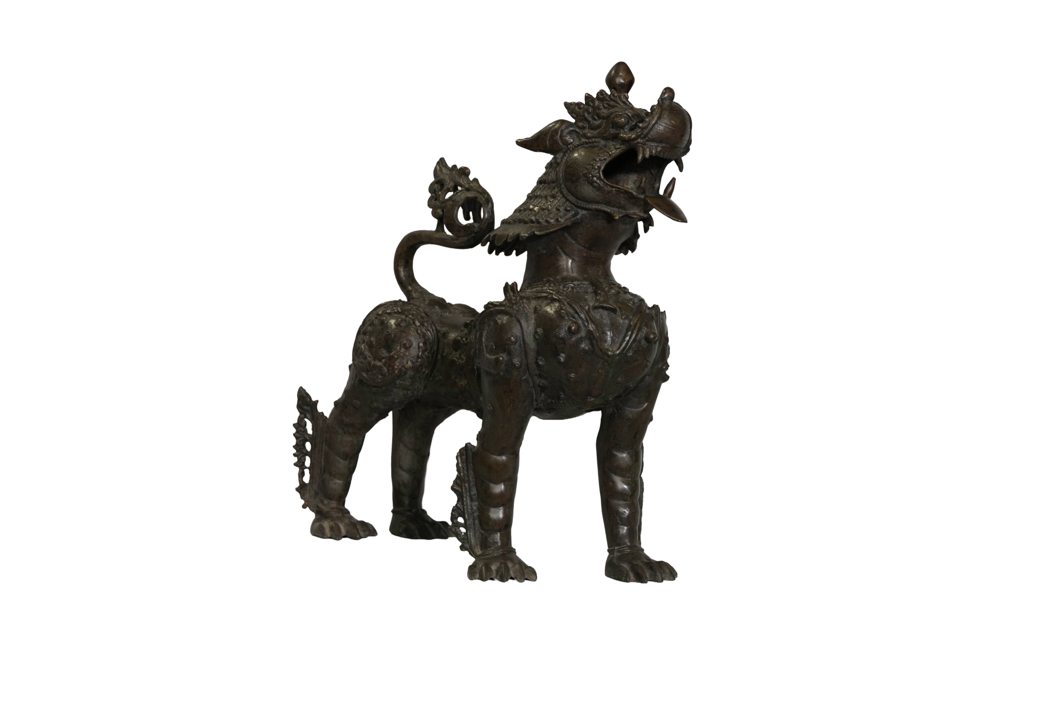 Antique Mythical Guardian Lion Sculpture