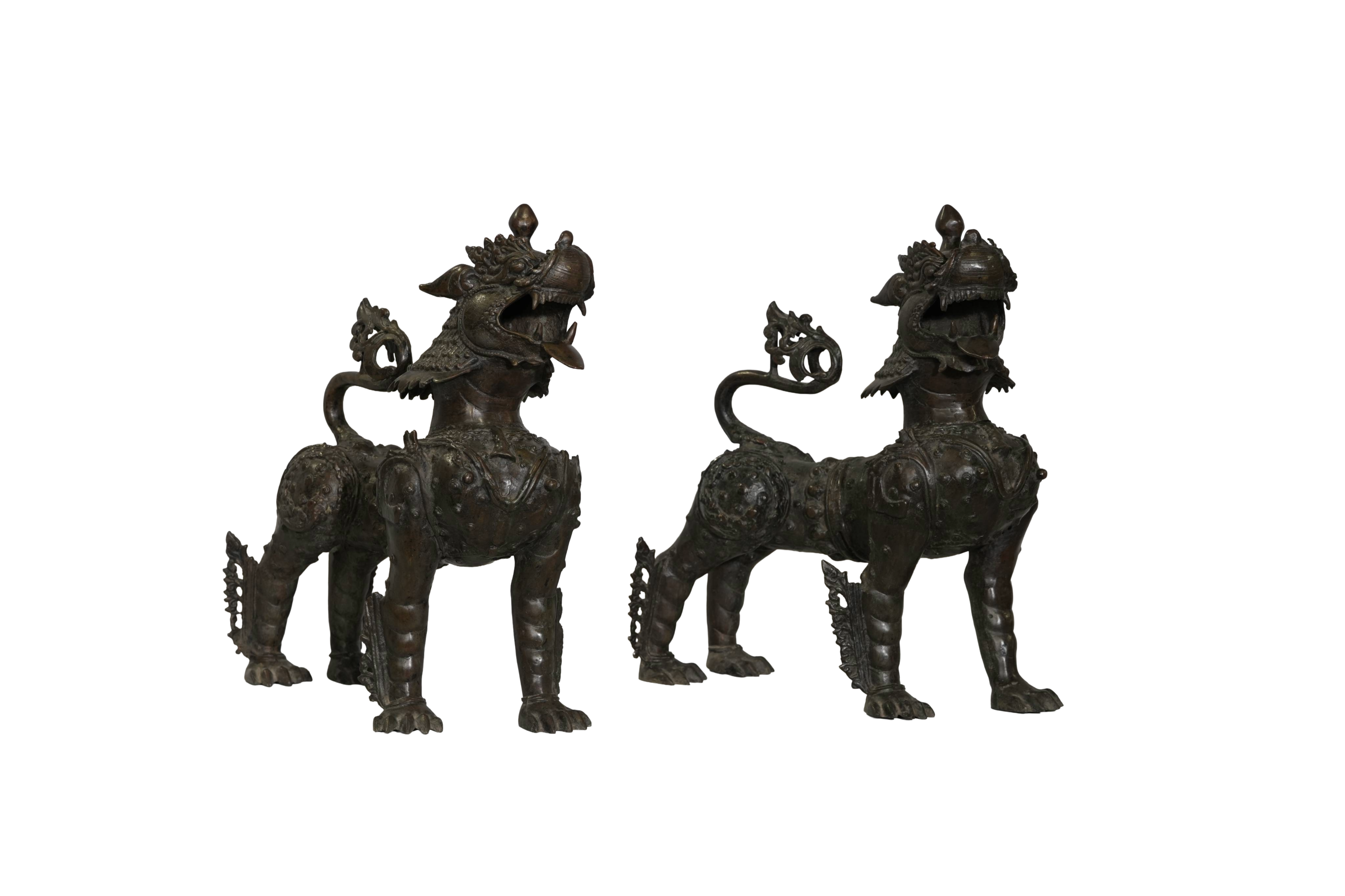 Antique Mythical Guardian Lion Sculpture