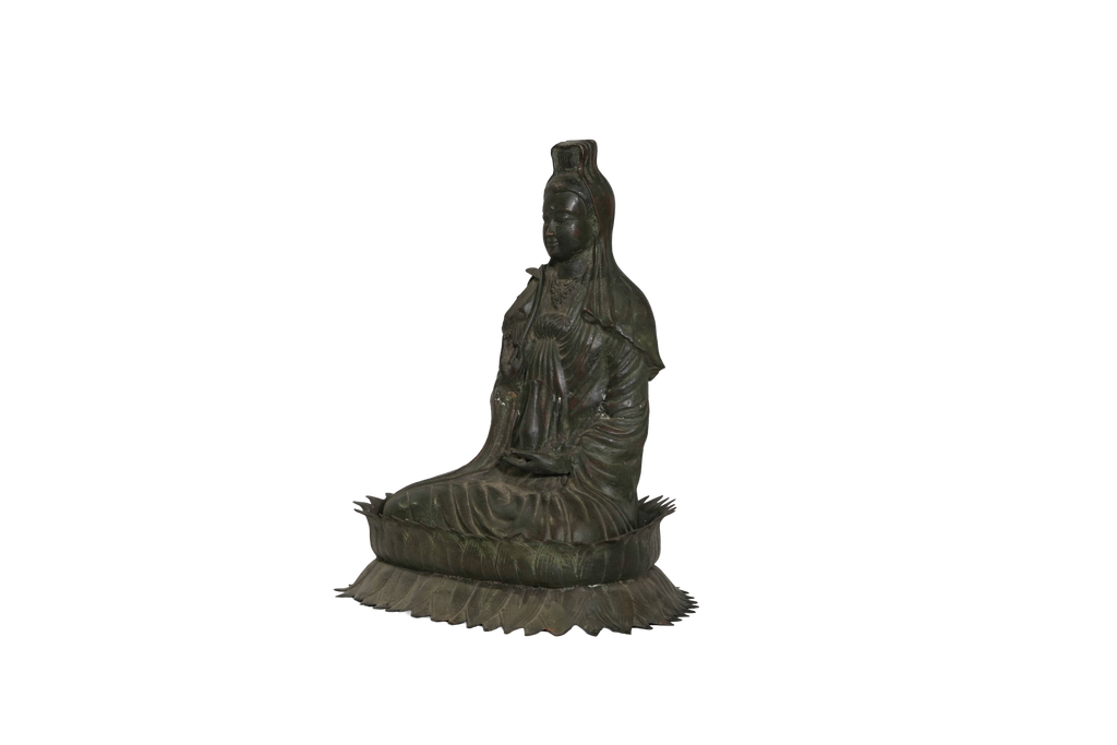 Seated Guanyin Bronze Buddha Statue