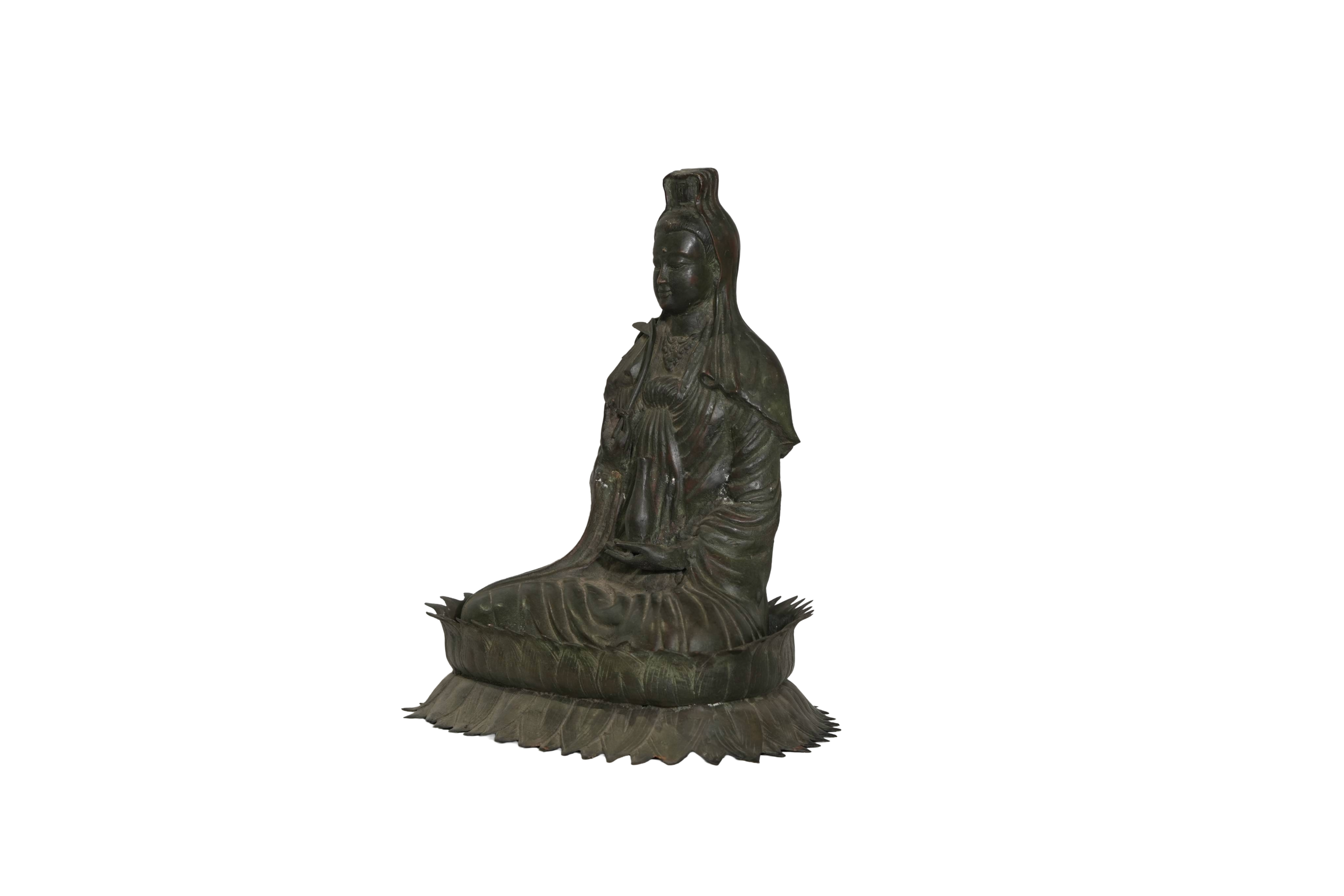 Seated Guanyin Bronze Buddha Statue
