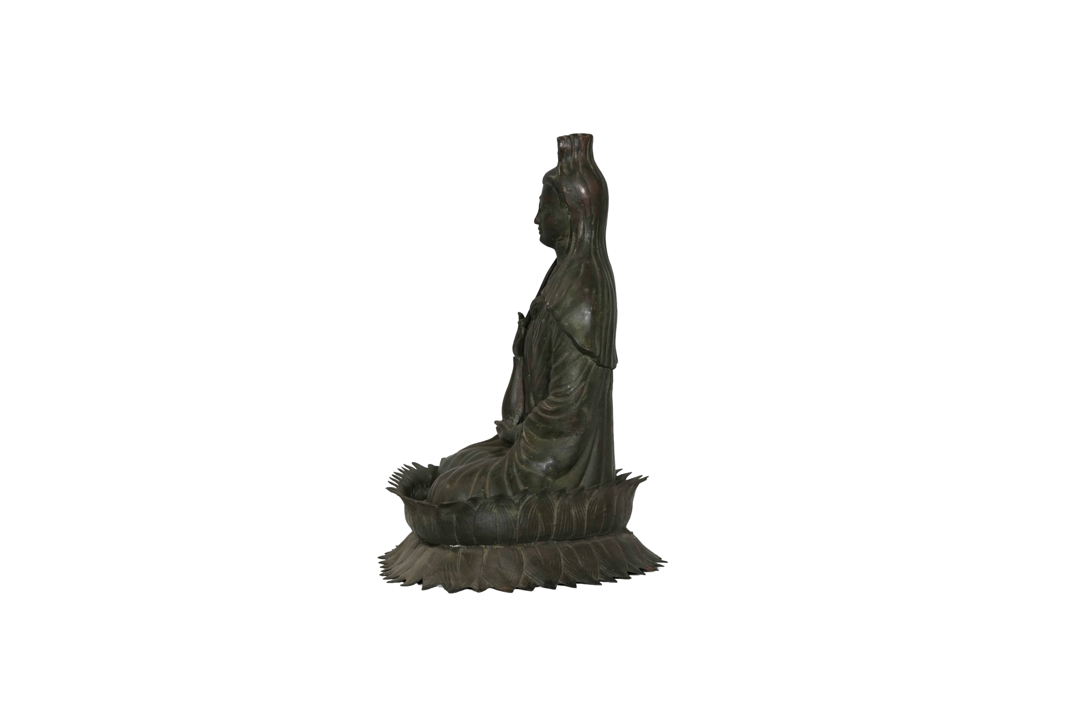 Seated Guanyin Bronze Buddha Statue