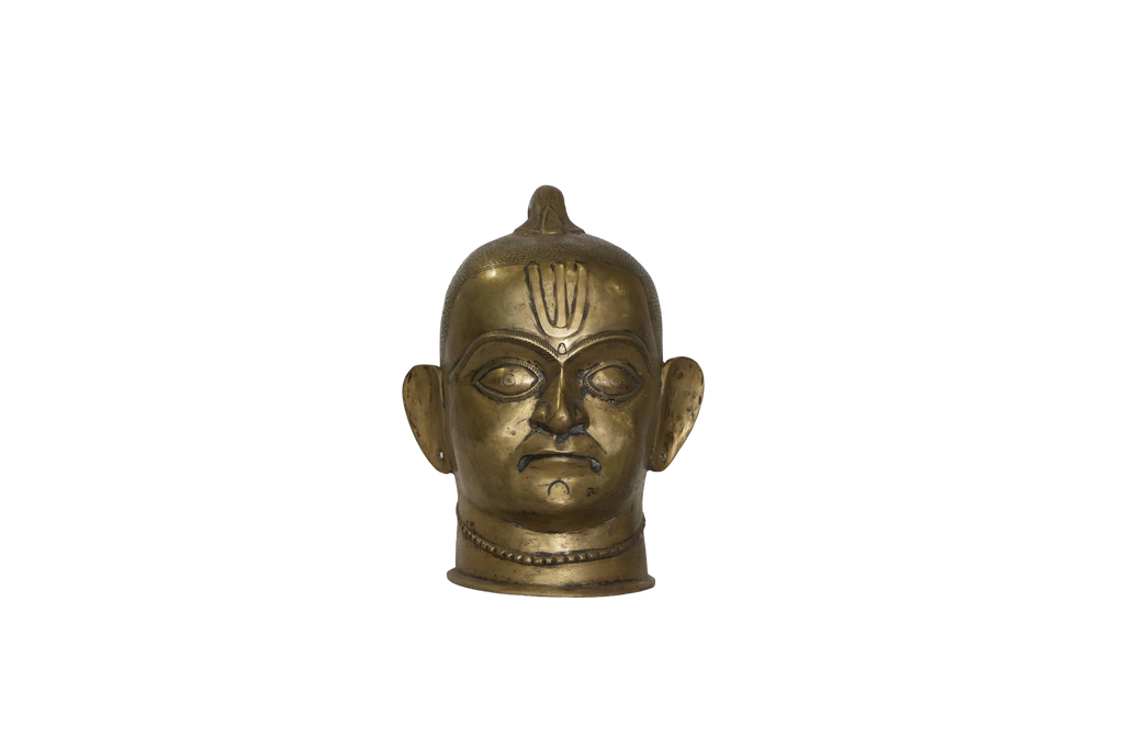 Vaishnav Brass Deity Head Sculpture