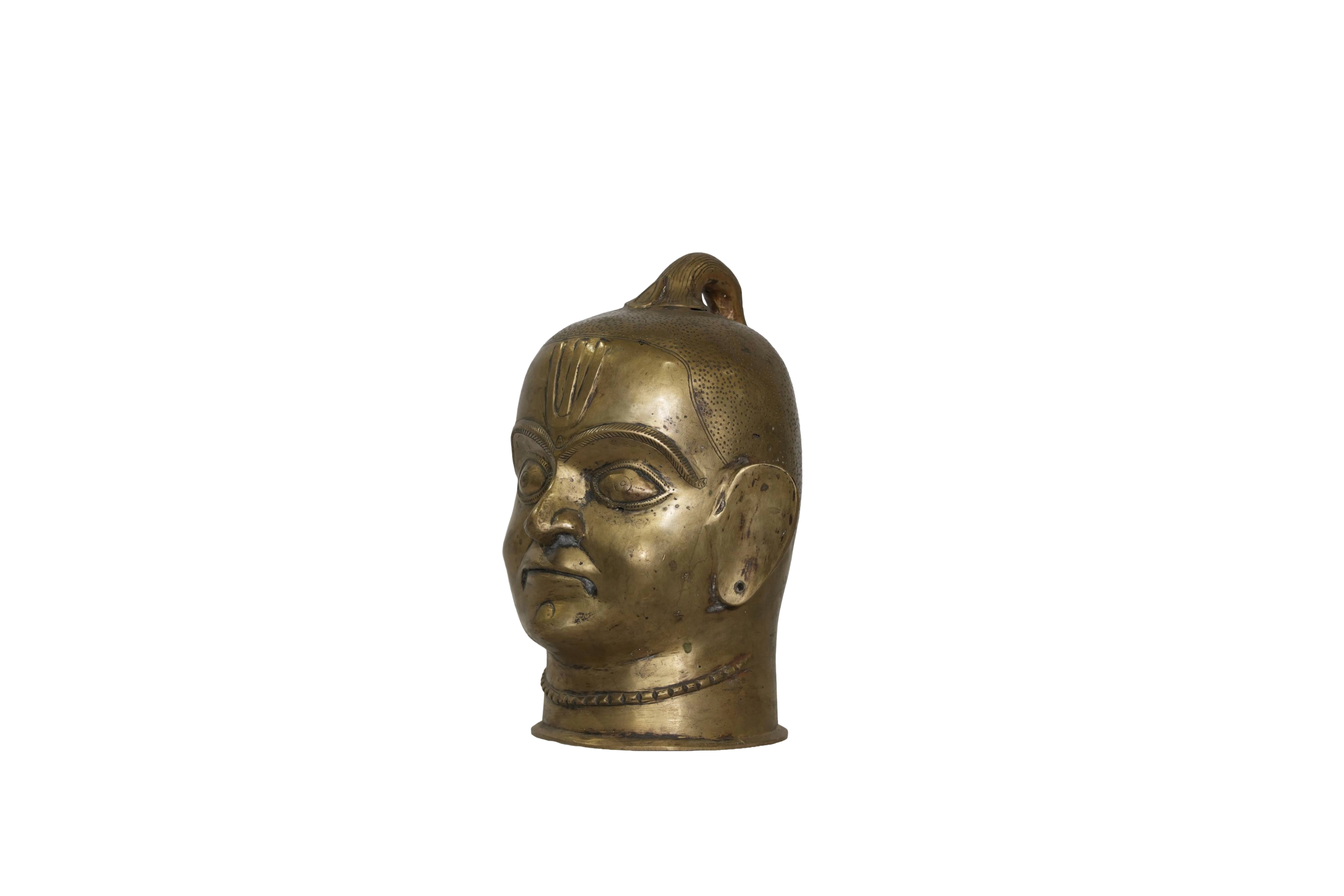 Vaishnav Brass Deity Head Sculpture