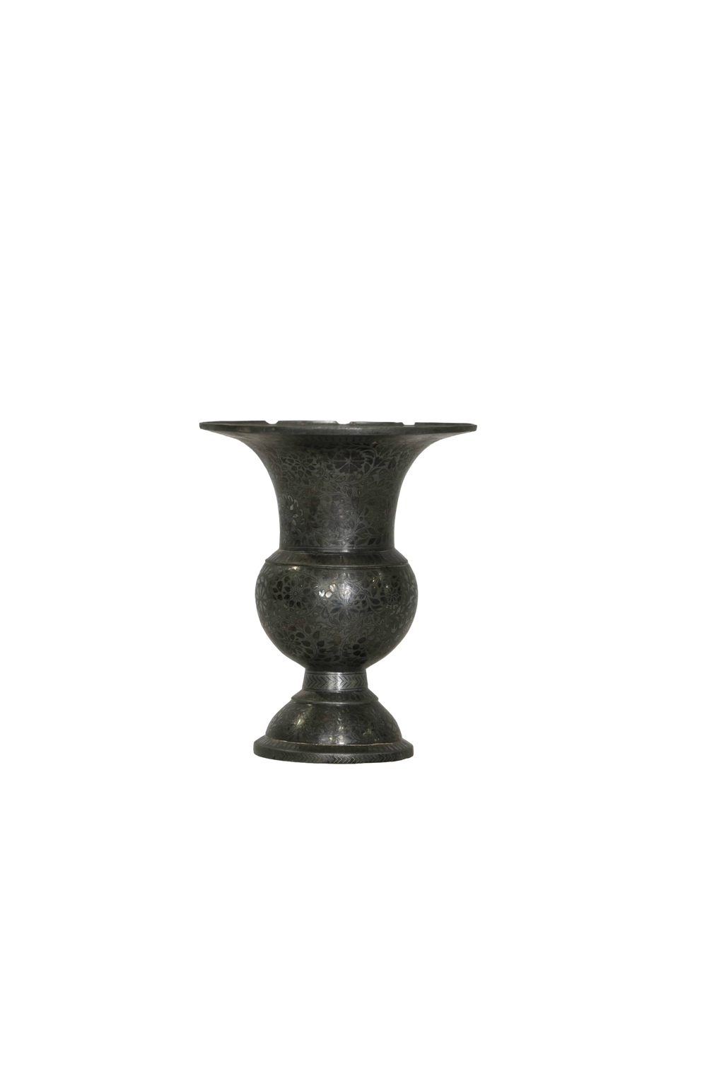 Handcrafted Engraved Metal Flower Vase