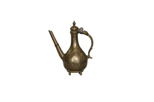 Antique Brass Engraved Ewer Pitcher