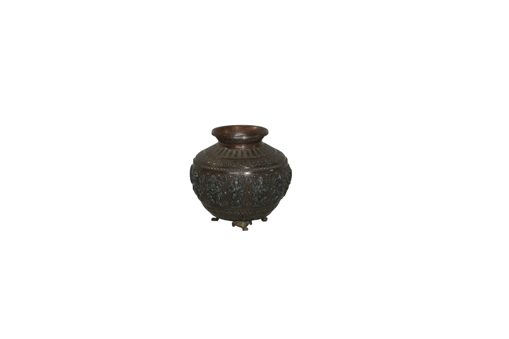 Vintage Repousse Brass Ritual Urn