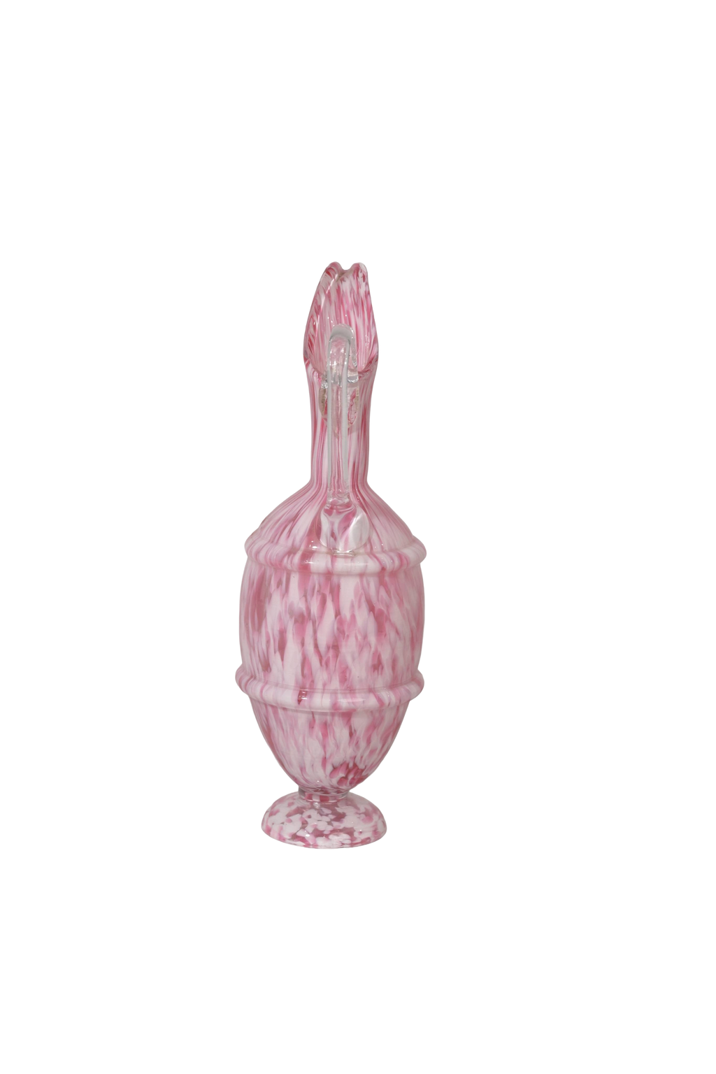 Pink Swirl Glass Ewer