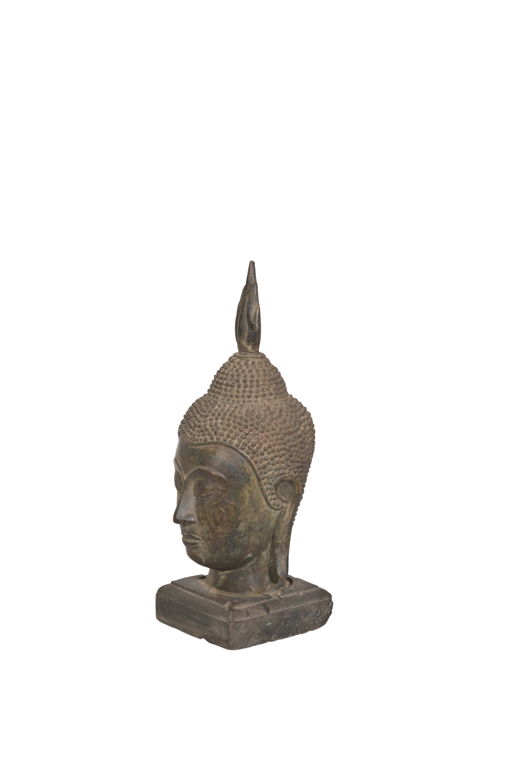 Buddha Head Brass Meditation Sculpture
