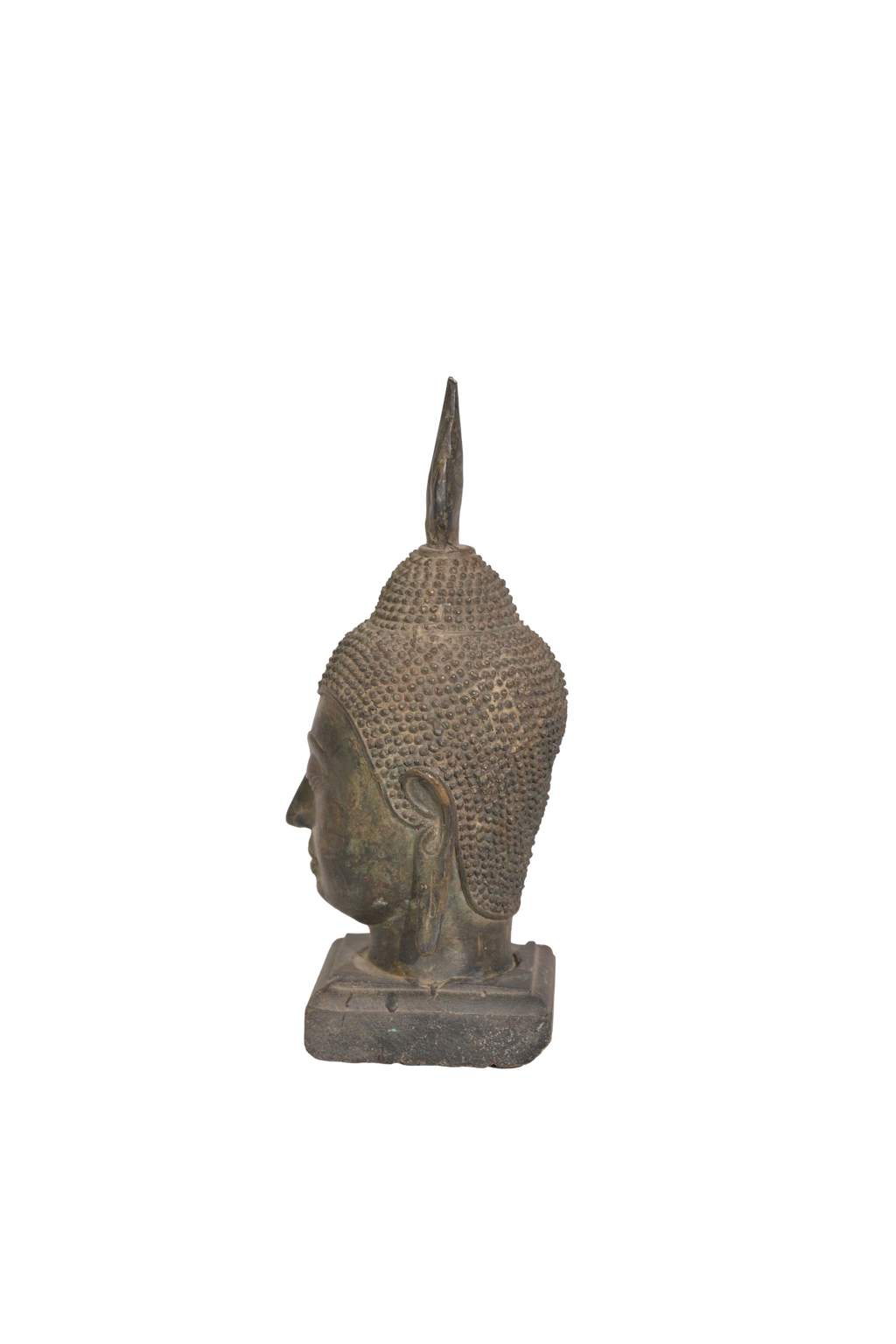 Buddha Head Brass Meditation Sculpture