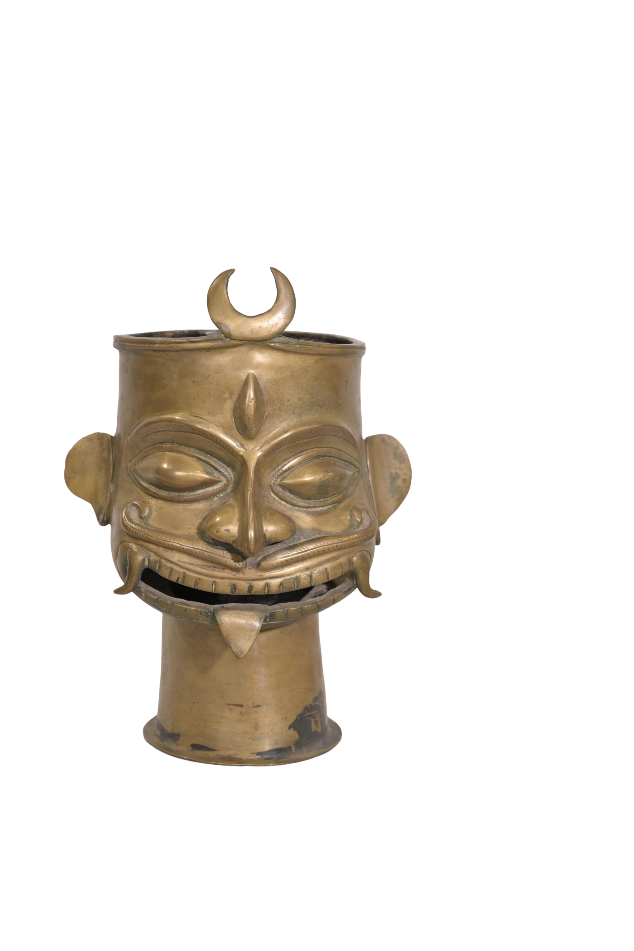 Royal Brass Shiva Mukhalinga Mask