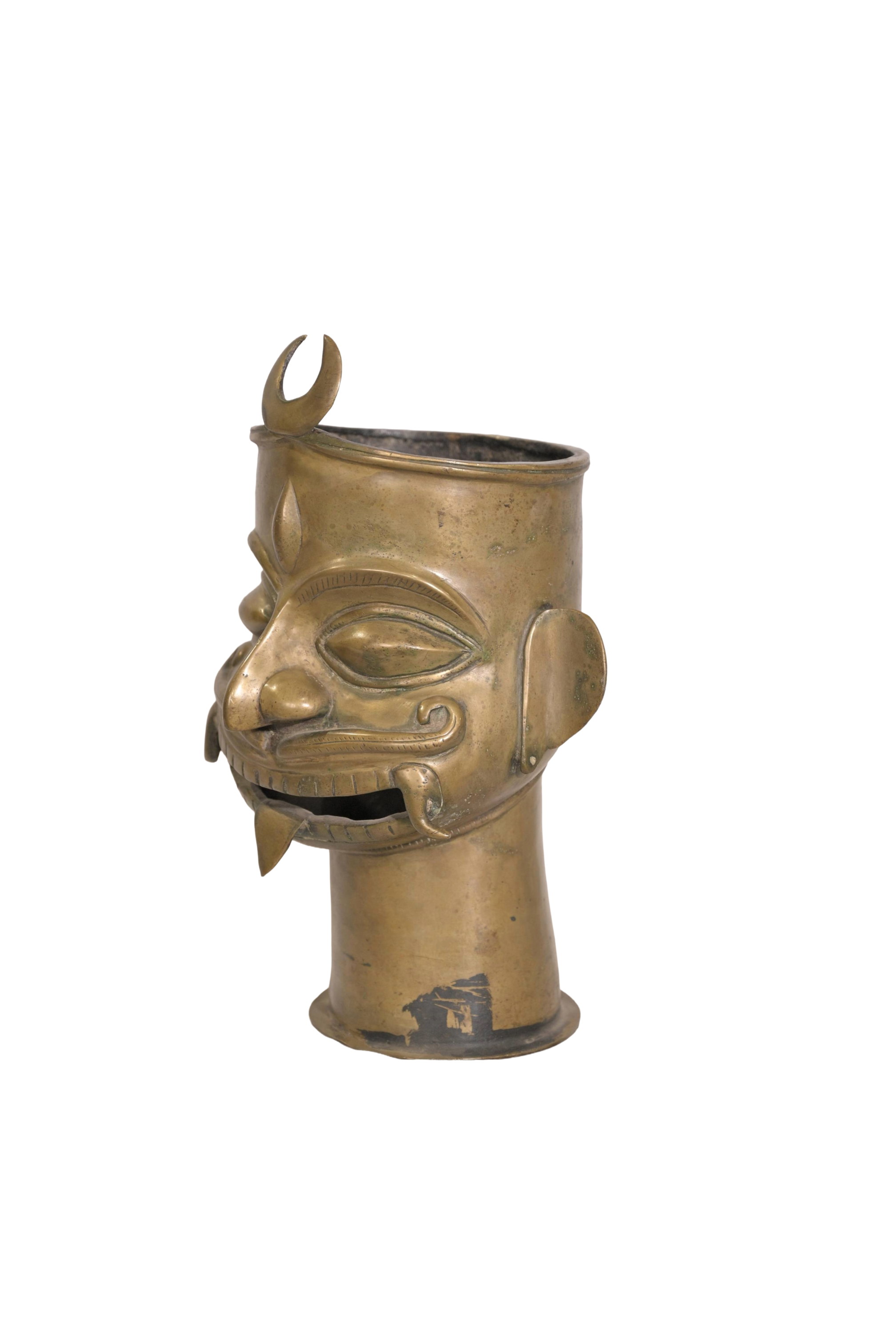 Royal Brass Shiva Mukhalinga Mask