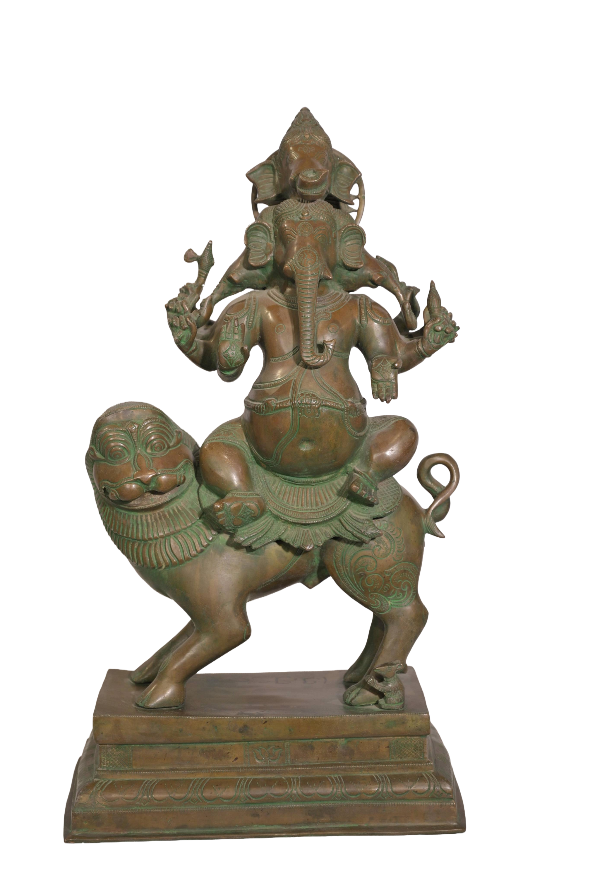 Antique Ganesha Bronze Statue