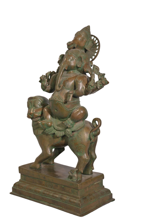 Antique Ganesha Bronze Statue