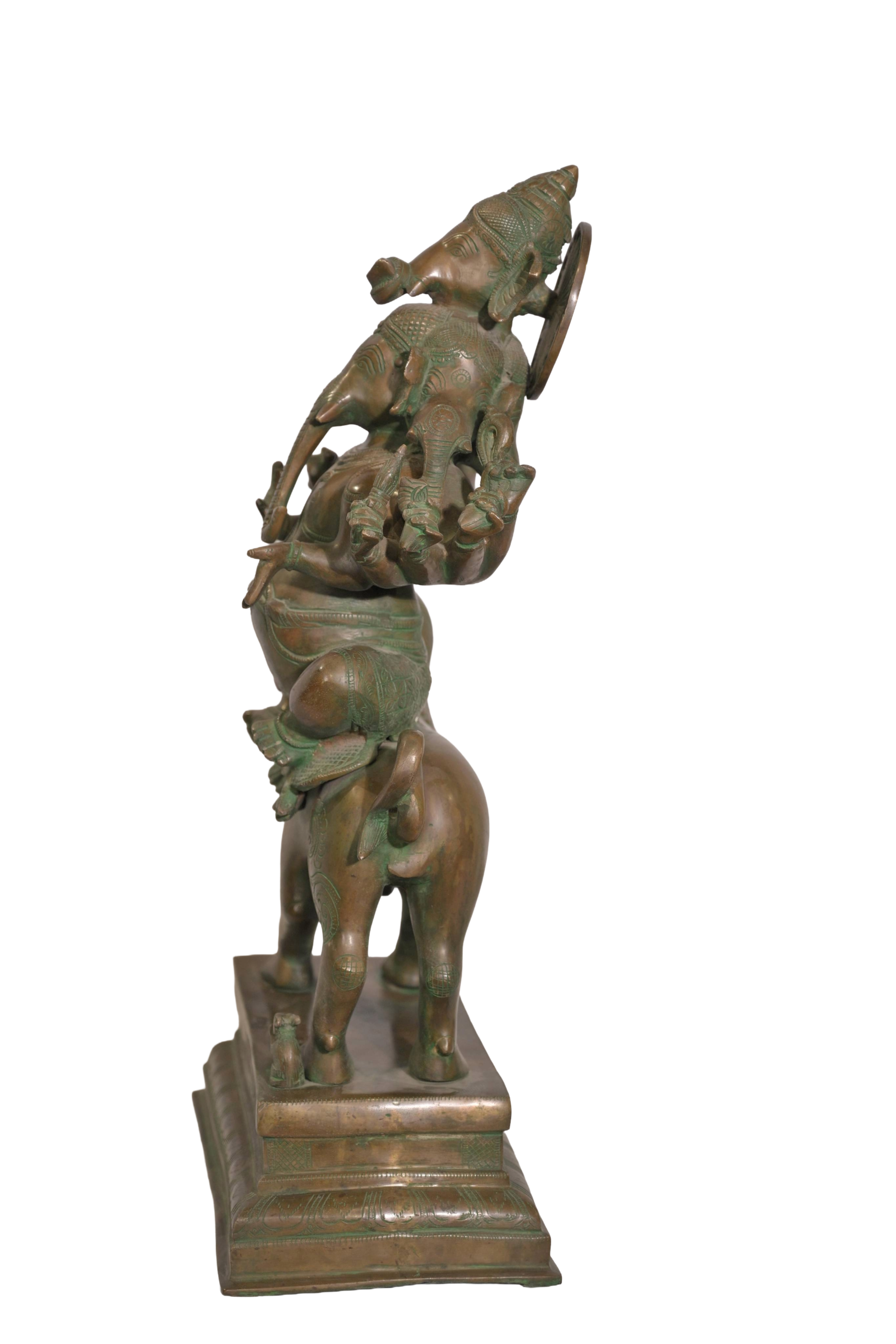 Antique Ganesha Bronze Statue