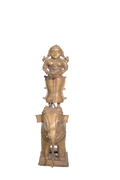 Sacred Deepa Lakshmi on Hamsa Pedestal