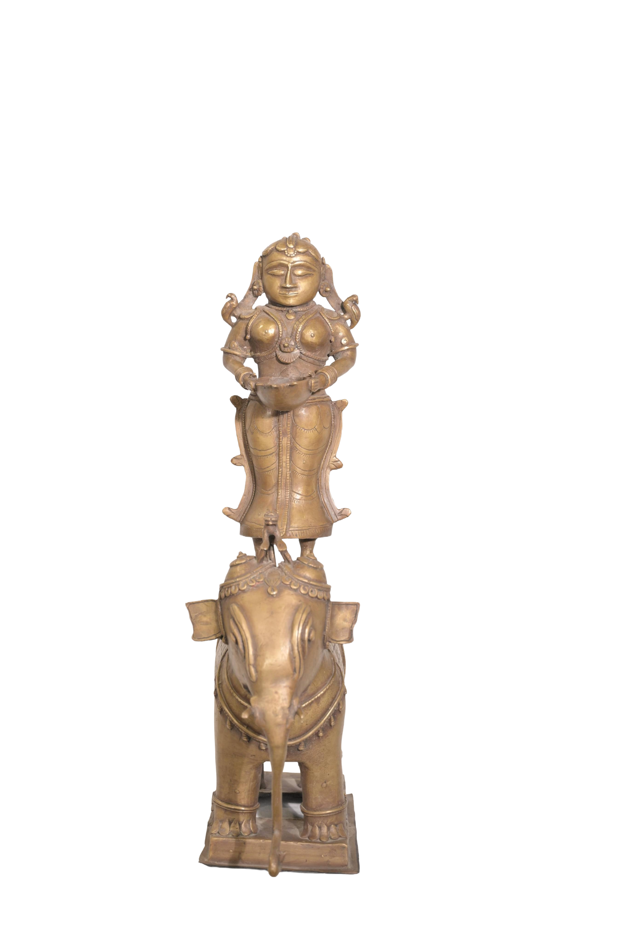 Sacred Deepa Lakshmi on Hamsa Pedestal