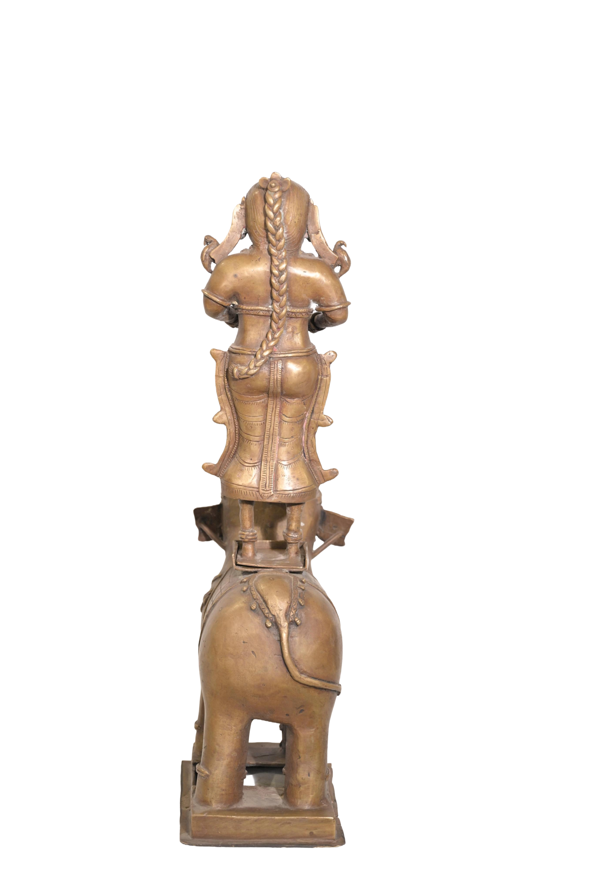 Sacred Deepa Lakshmi on Hamsa Pedestal