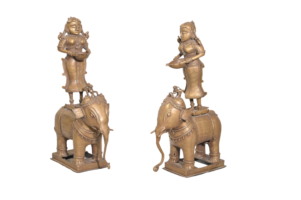 Sacred Deepa Lakshmi on Hamsa Pedestal