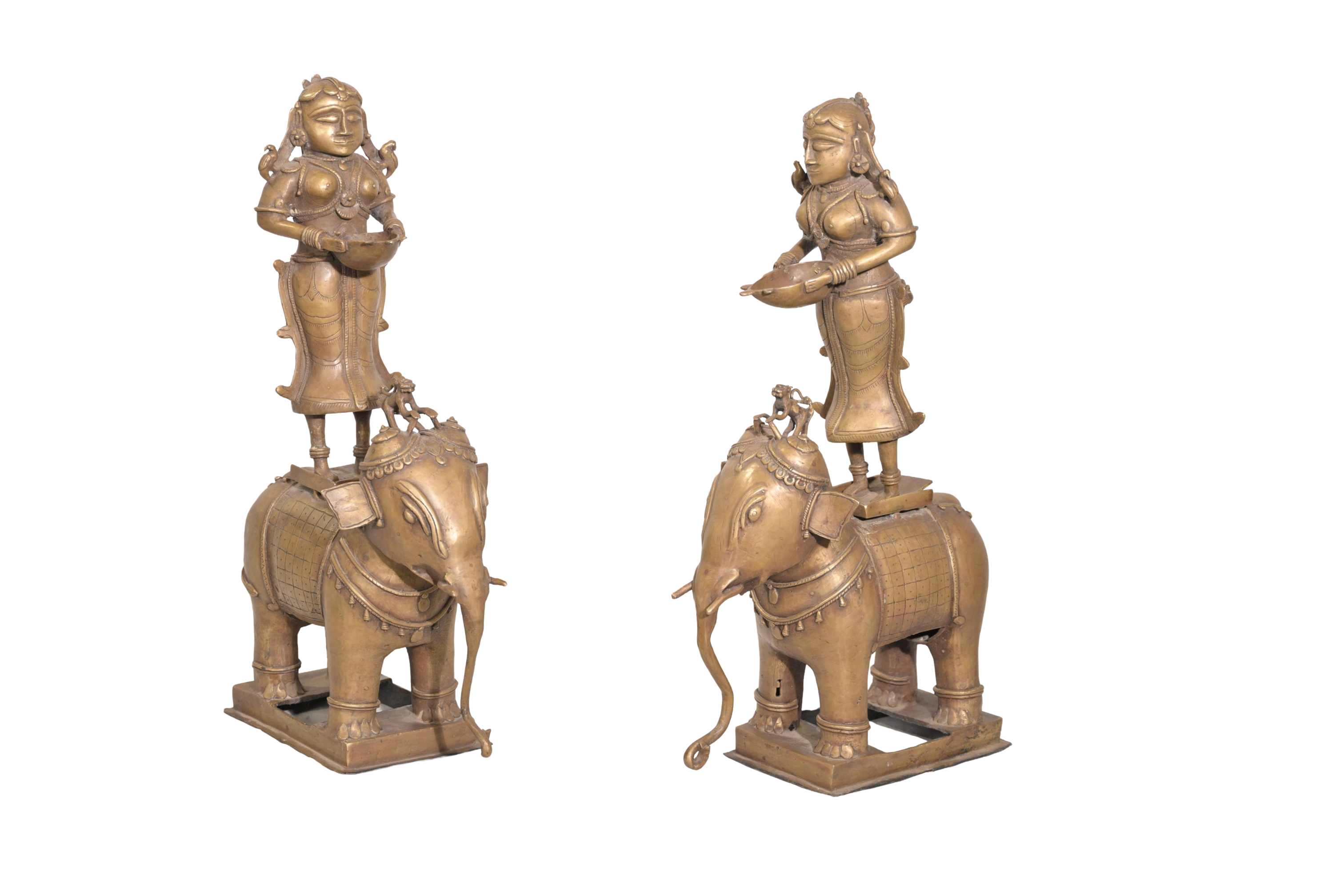 Sacred Deepa Lakshmi on Hamsa Pedestal