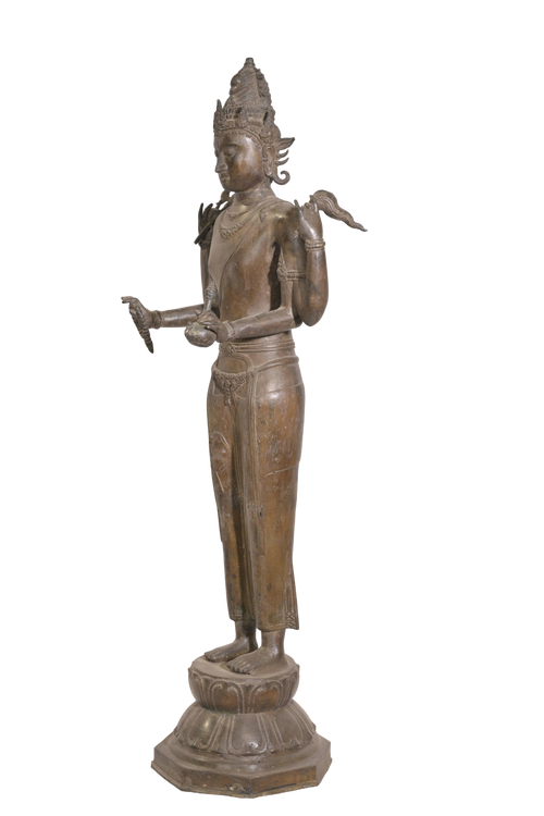 Antique Indonesian Bronze Standing Shiva Figure