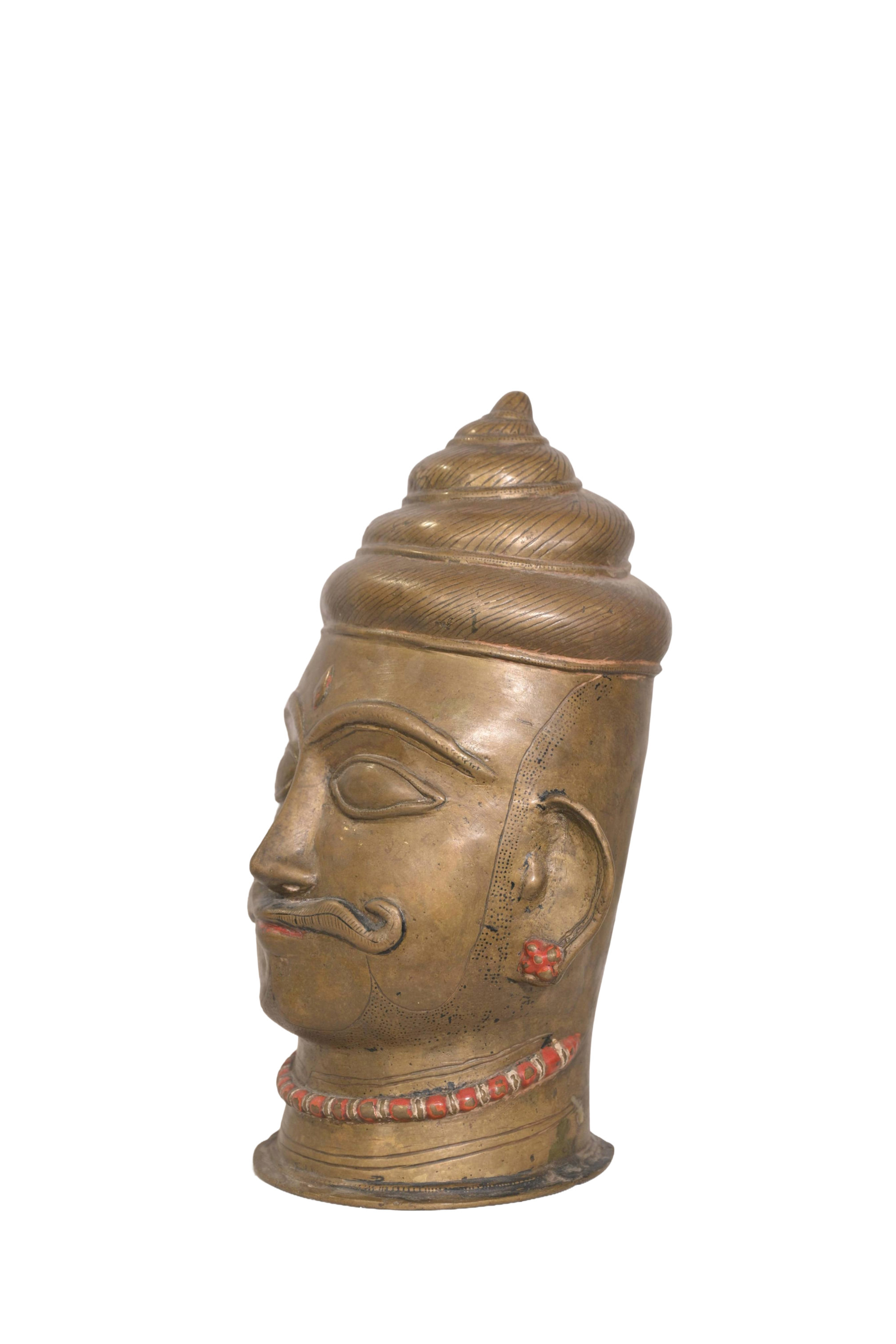 Sacred Shiva Mukha Brass Idol