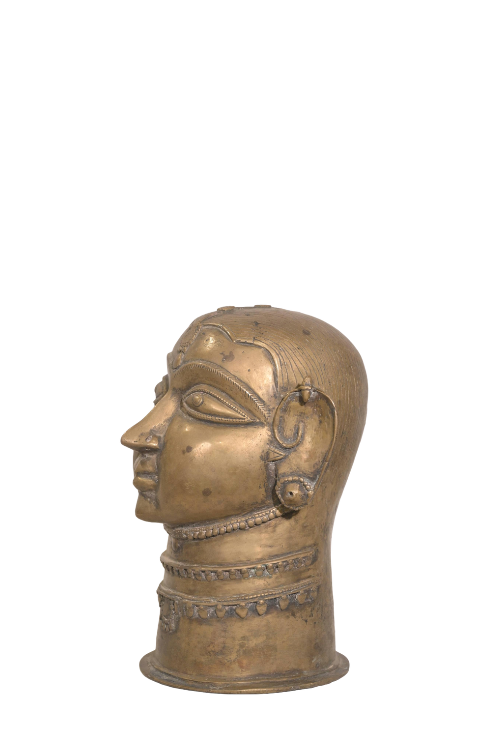 Sacred Gauri Brass Head Sculpture
