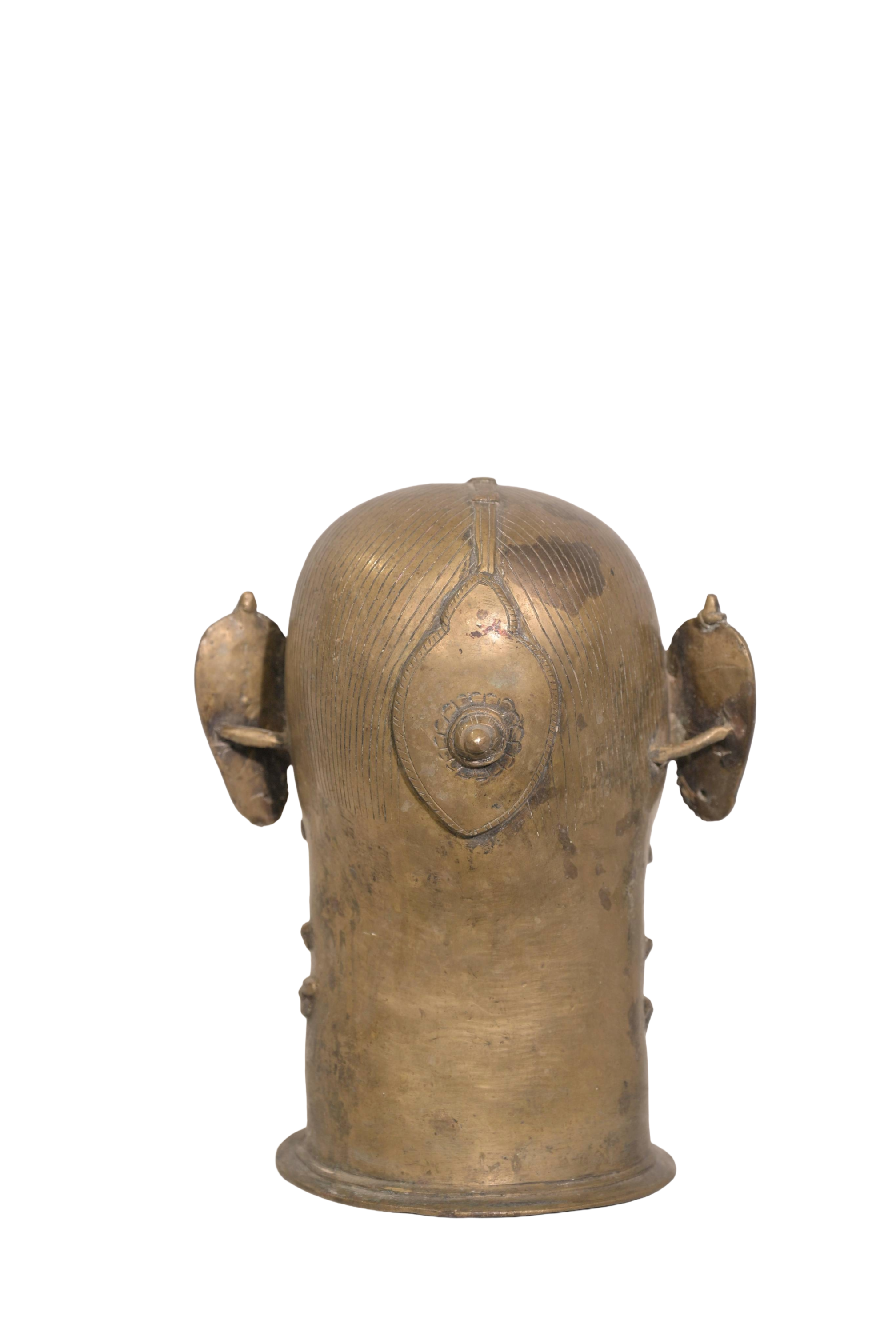 Sacred Gauri Brass Head Sculpture