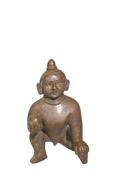 Sacred Bala Krishna Crawling Bronze Figure