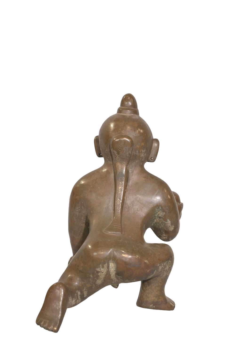 Sacred Bala Krishna Crawling Bronze Figure