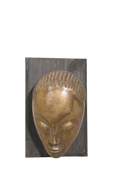Modern Tribal Brass Face Wall Panel