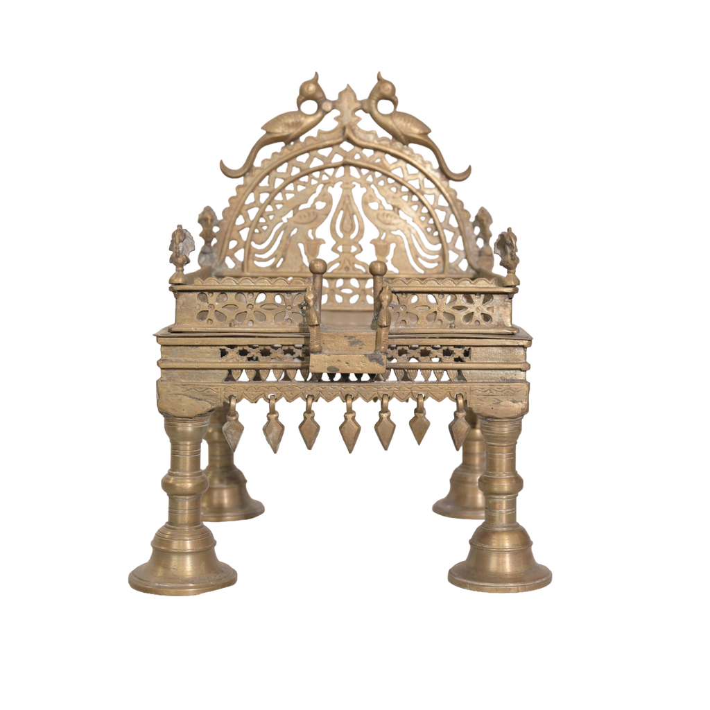 Royal Brass Peacock Pooja Chowki