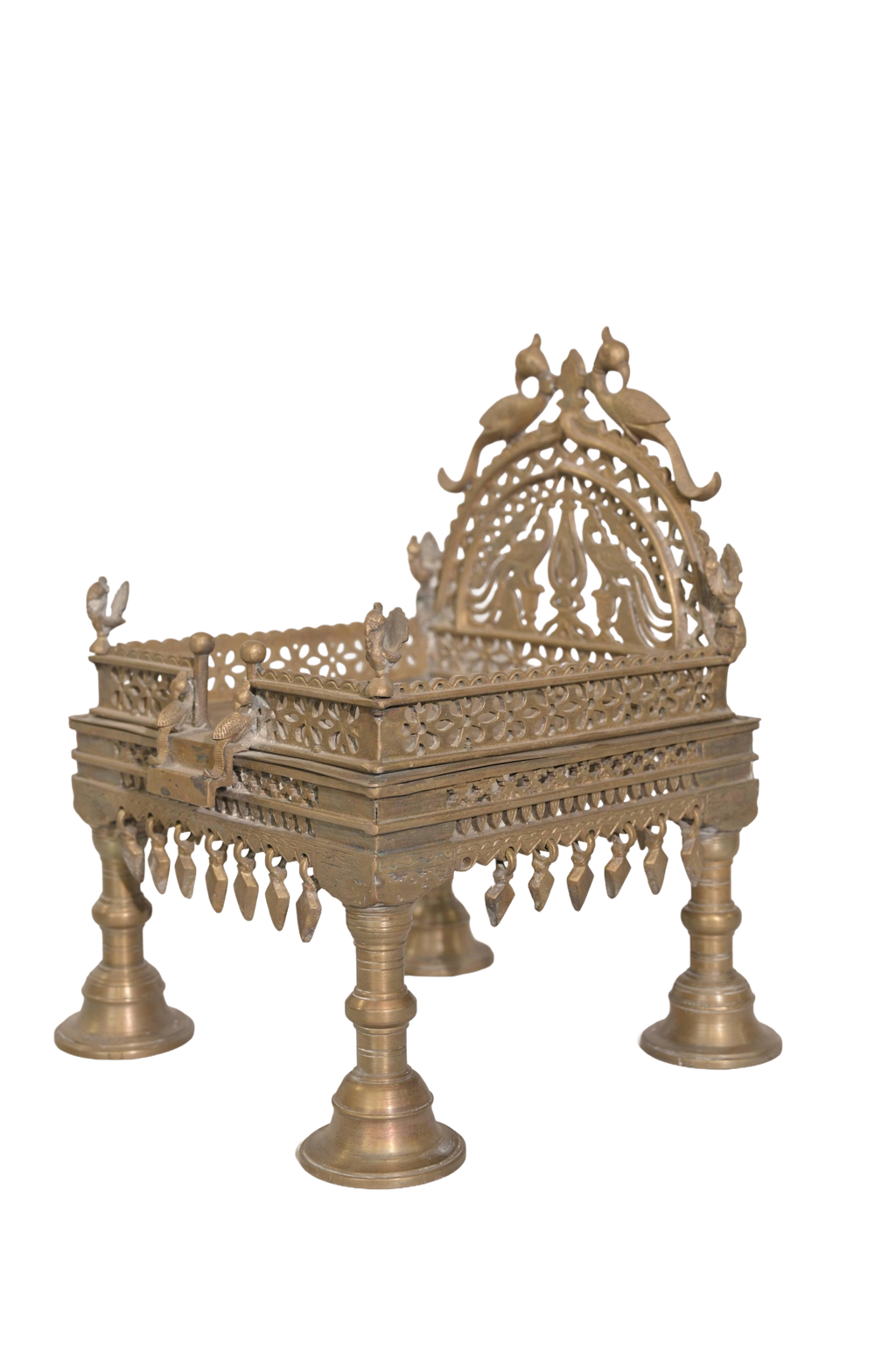 Royal Brass Peacock Pooja Chowki