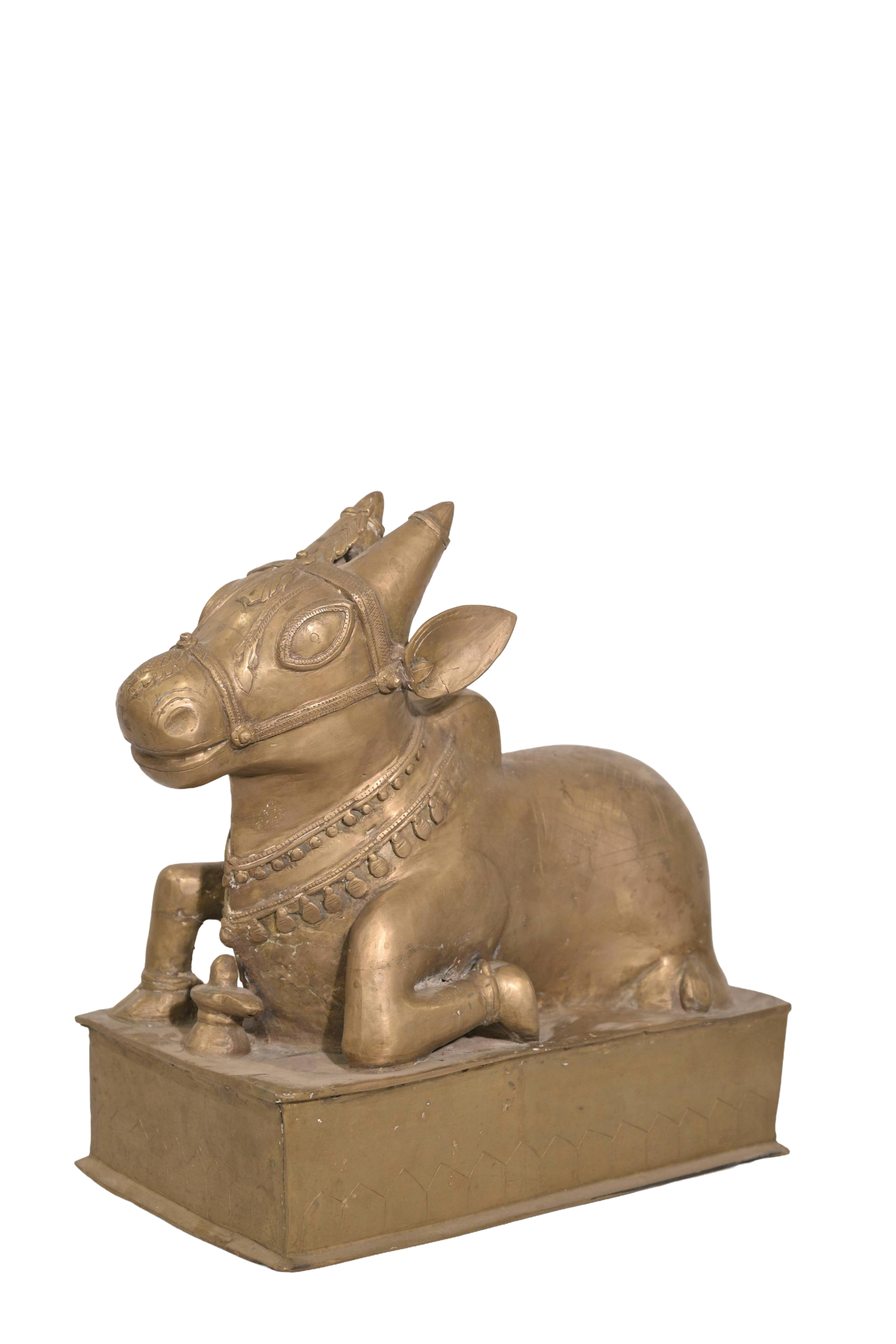 Heritage Brass Nandi Temple Sculpture