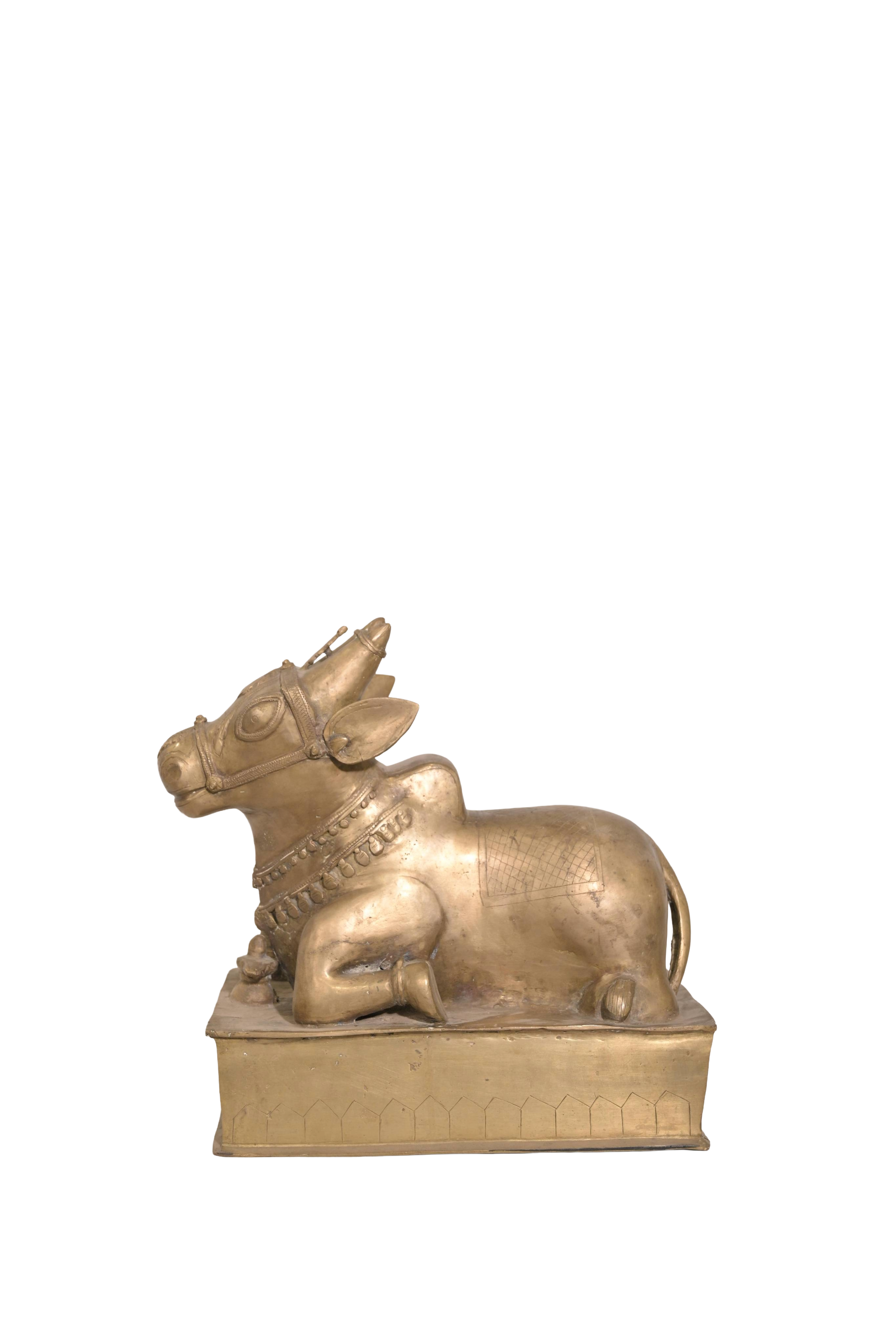 Heritage Brass Nandi Temple Sculpture