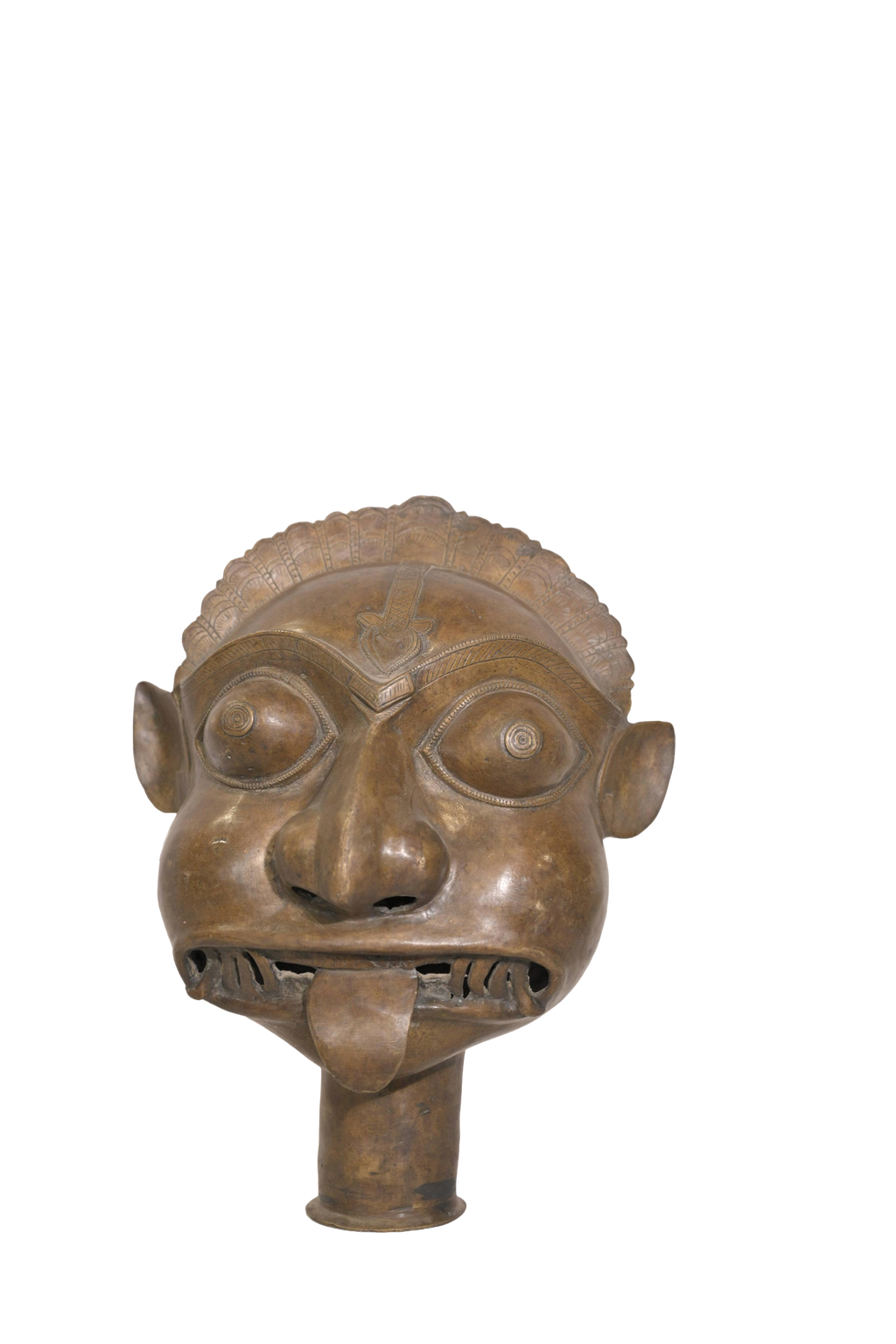 Antique Brass Bhairava Head Mask