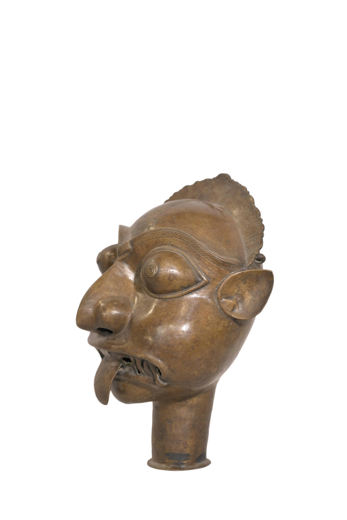 Antique Brass Bhairava Head Mask