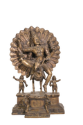 Antique Brass Lord Murugan on Peacock