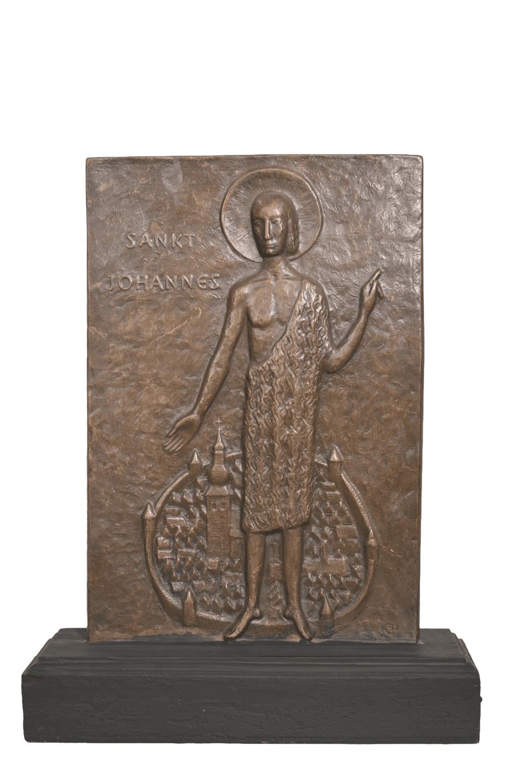 Bronze Relief Plaque of Saint John