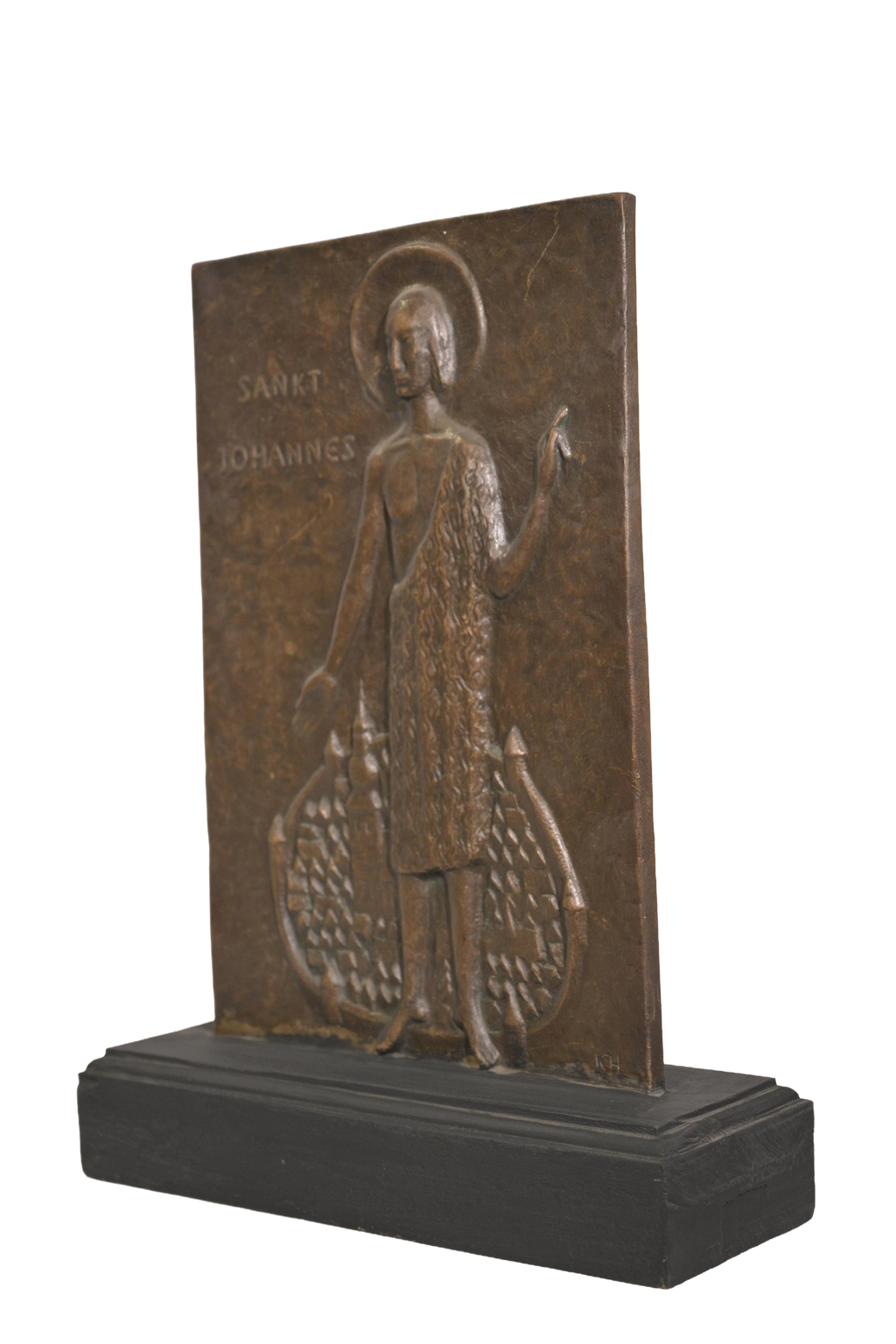 Bronze Relief Plaque of Saint John