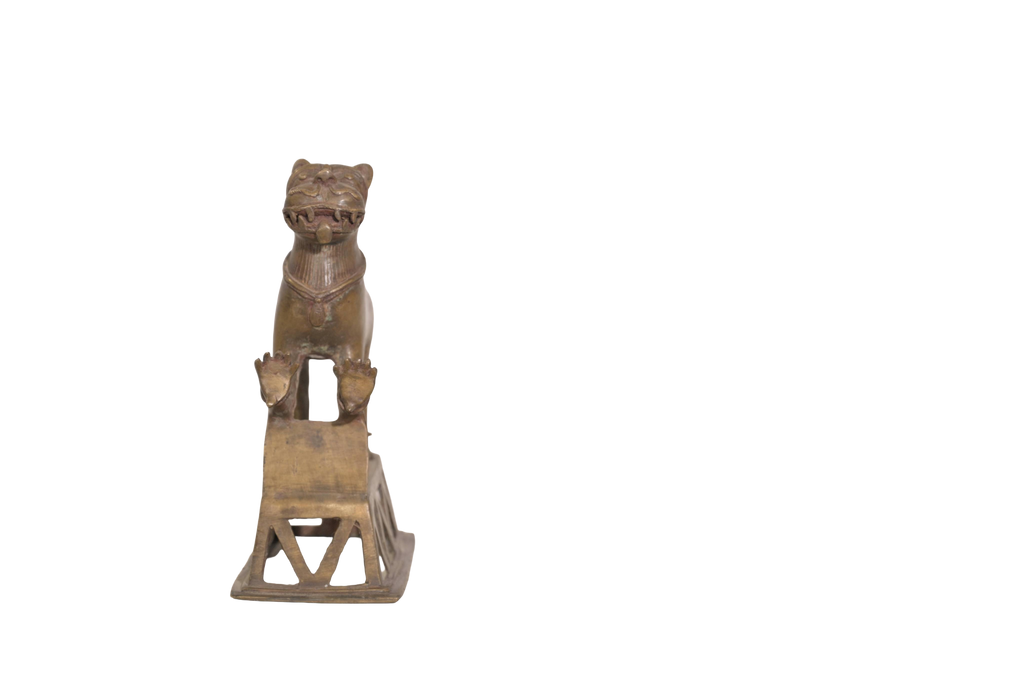 Temple Guardian Yali Brass Sculpture