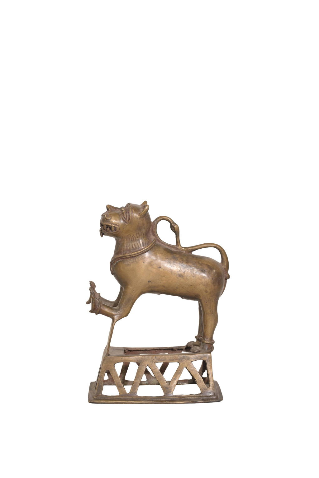 Temple Guardian Yali Brass Sculpture