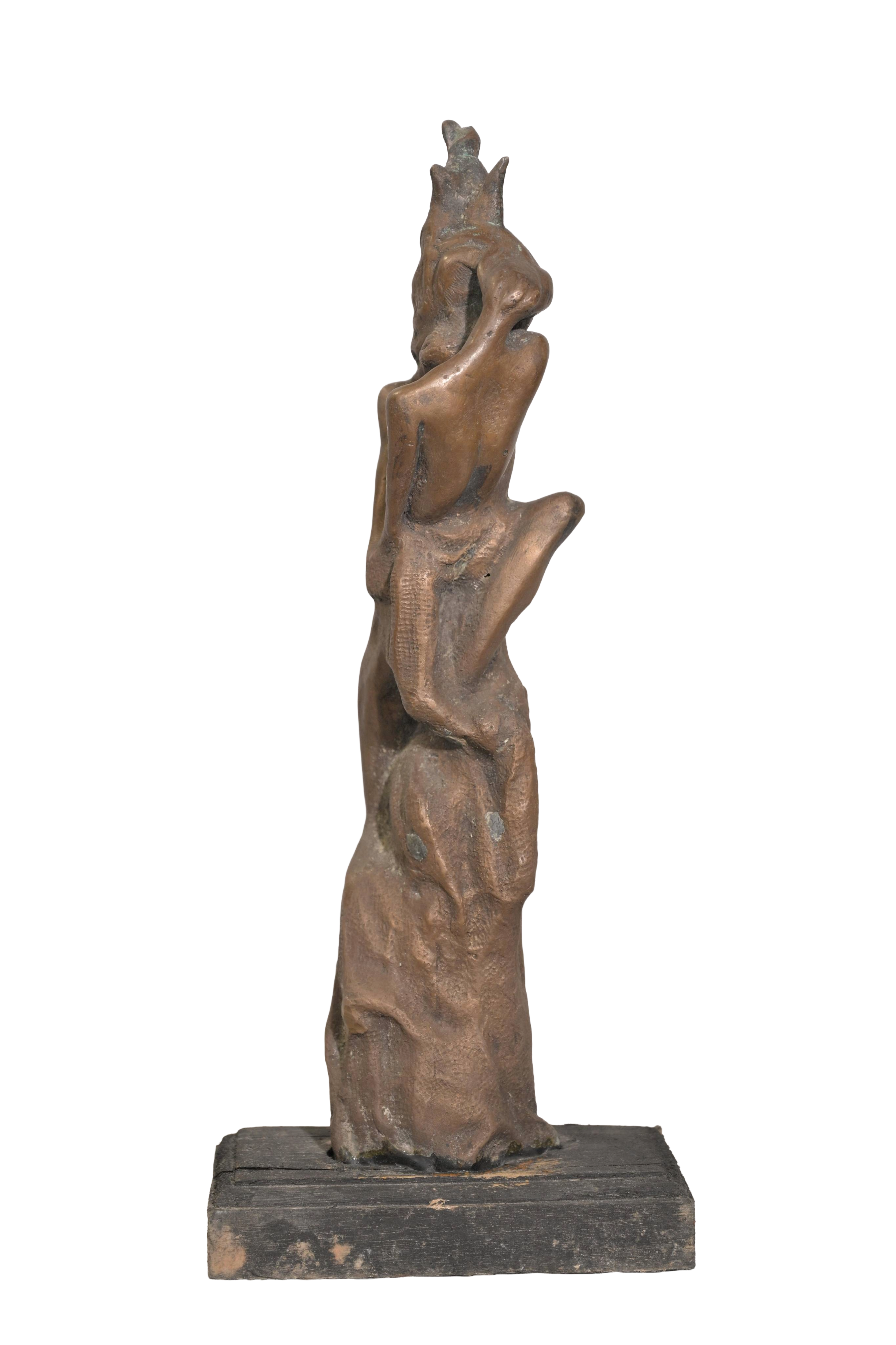 Abstract Bronze Ascension Figure Sculpture