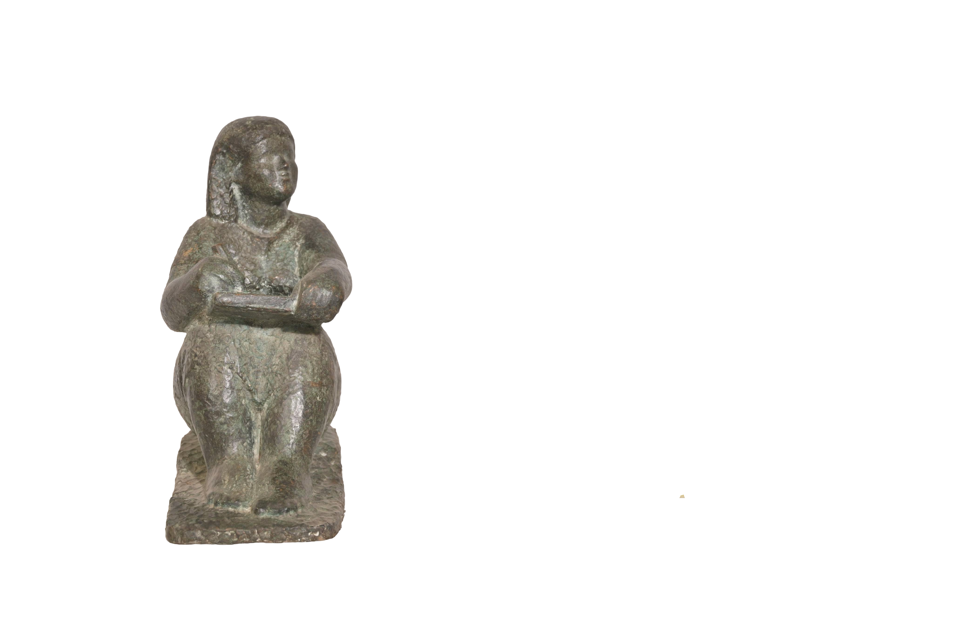 Abstract Egyptian Block Figure Sculpture