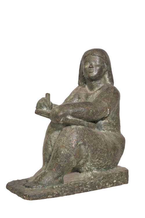 Abstract Egyptian Block Figure Sculpture