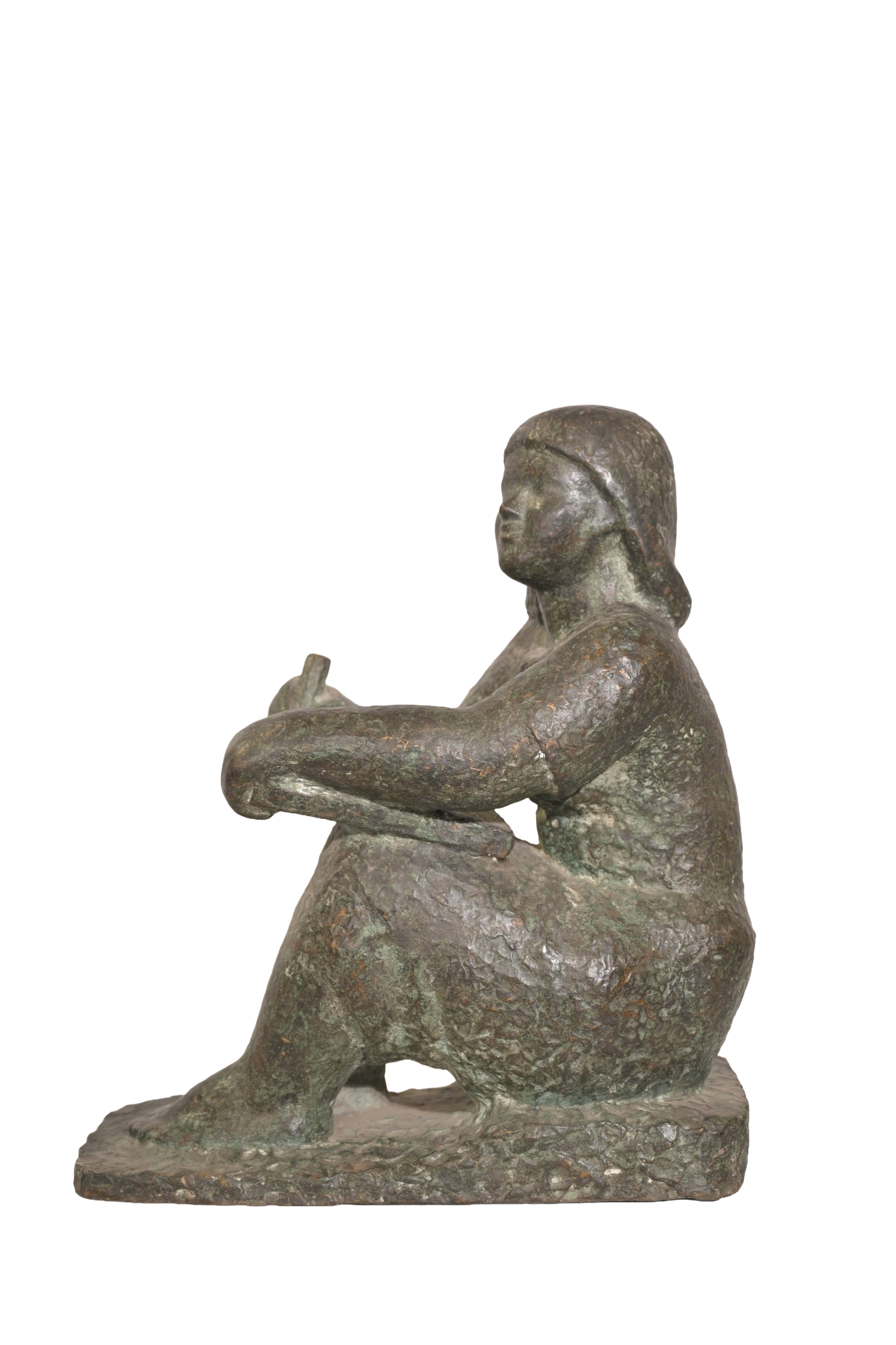 Abstract Egyptian Block Figure Sculpture