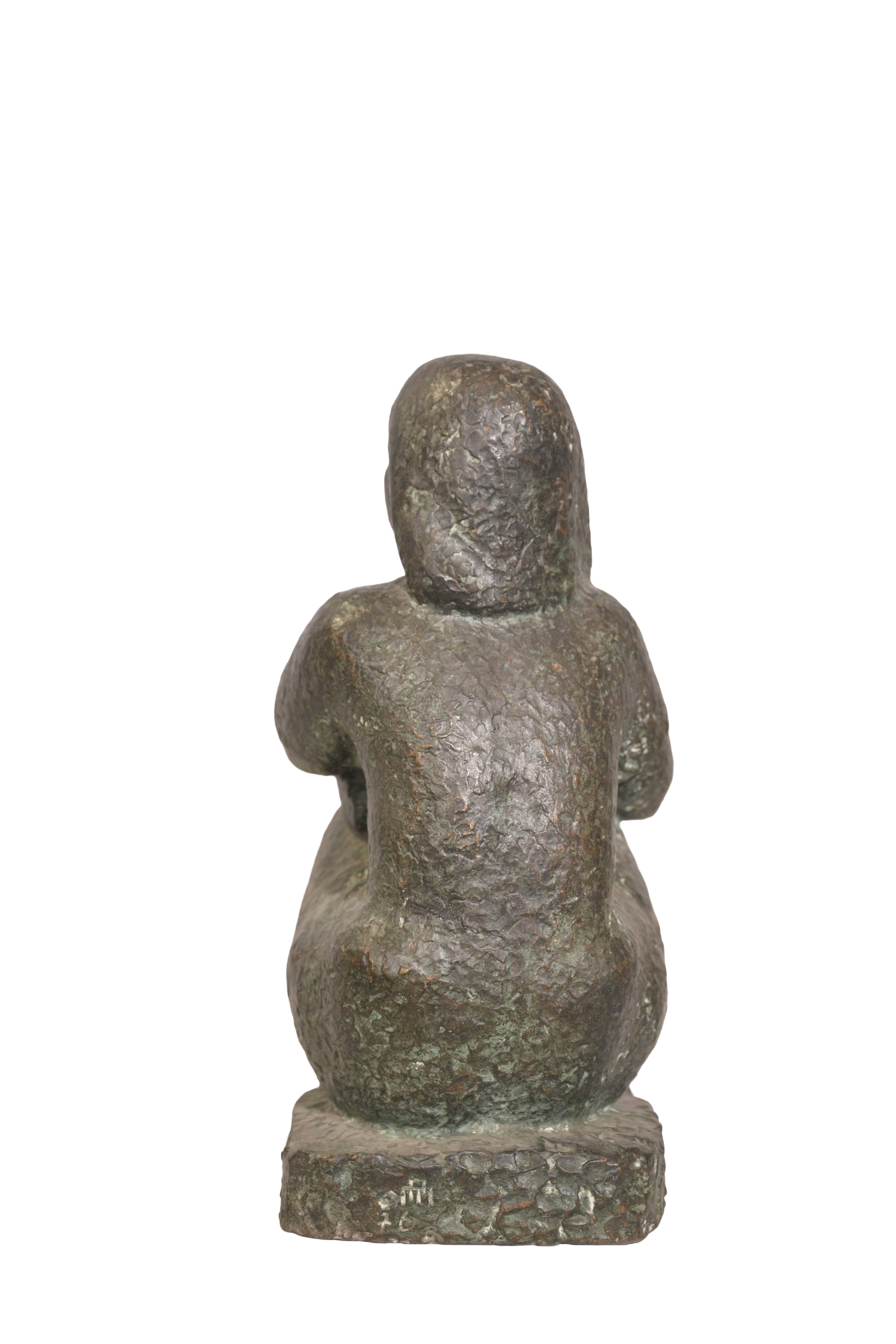 Abstract Egyptian Block Figure Sculpture