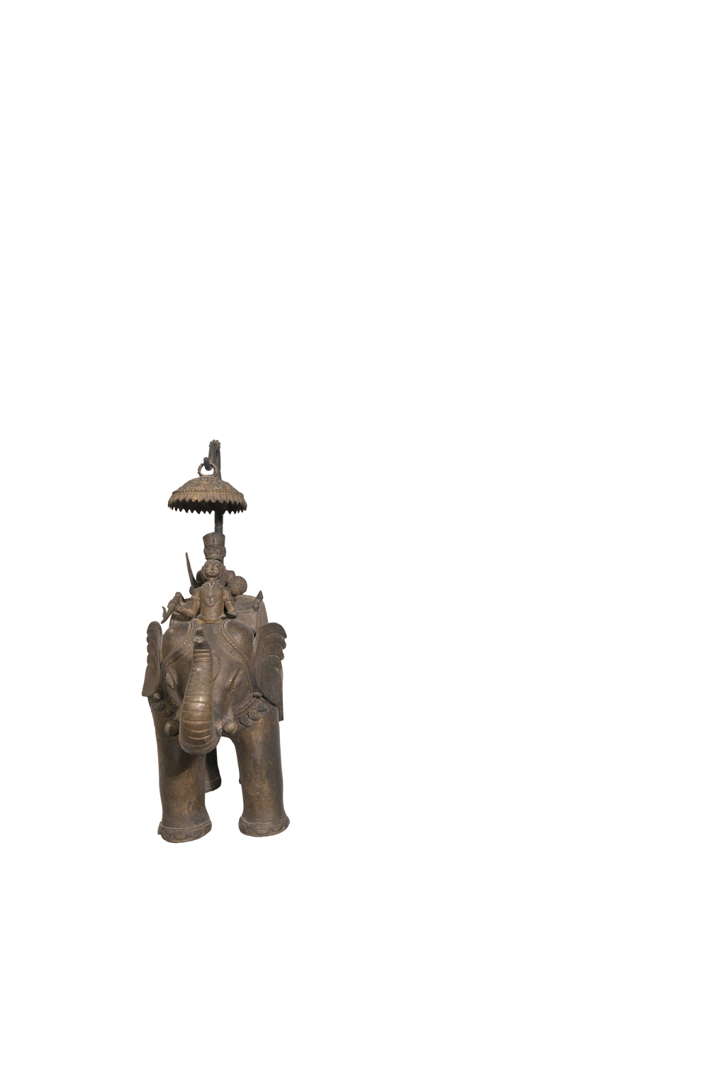 Royal Elephant Howdah Procession Bronze Sculpture