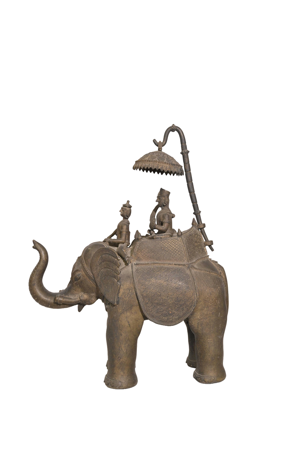 Royal Elephant Howdah Procession Bronze Sculpture