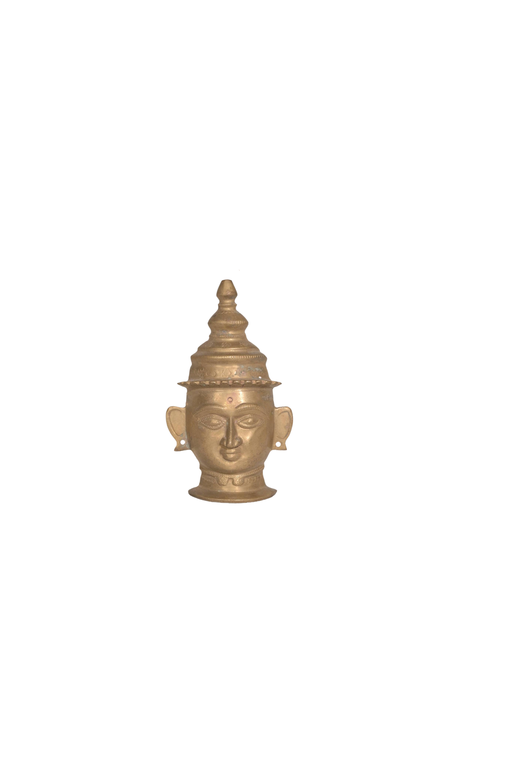 Handcrafted Brass Deity Head Sculpture