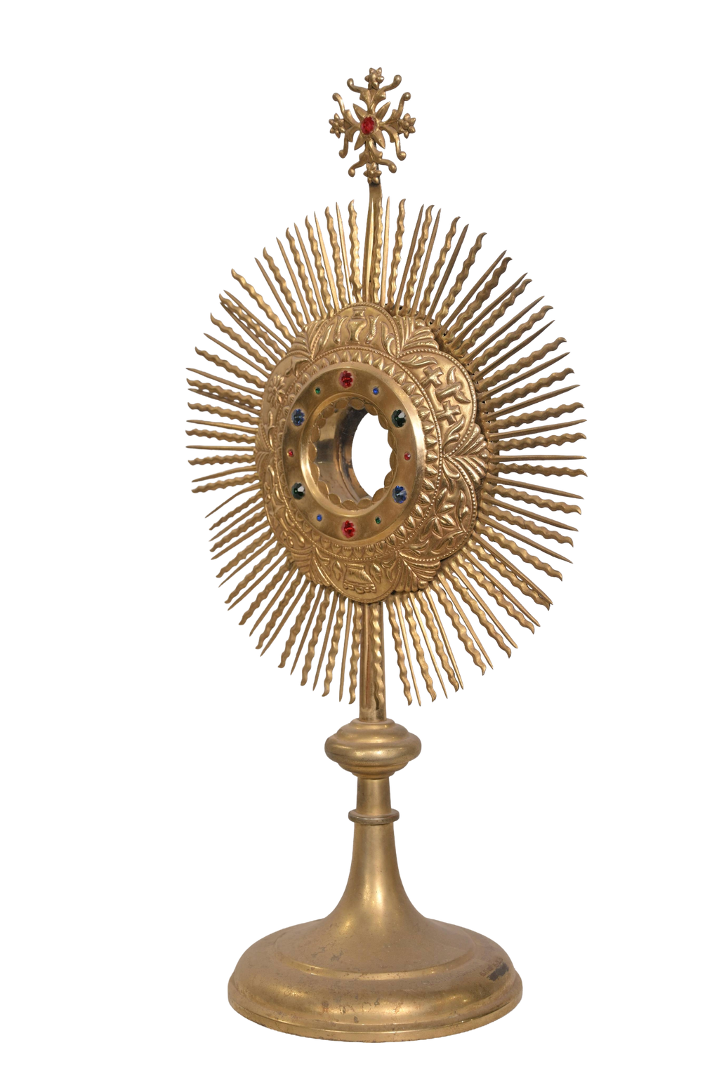 Gold-Plated Sunburst Eucharistic Monstrance